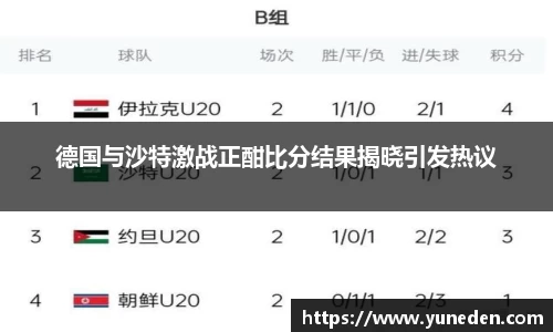 德国与沙特激战正酣比分结果揭晓引发热议