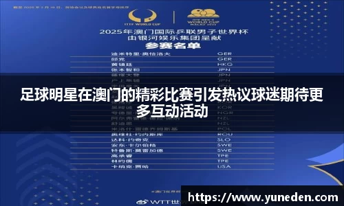 足球明星在澳门的精彩比赛引发热议球迷期待更多互动活动